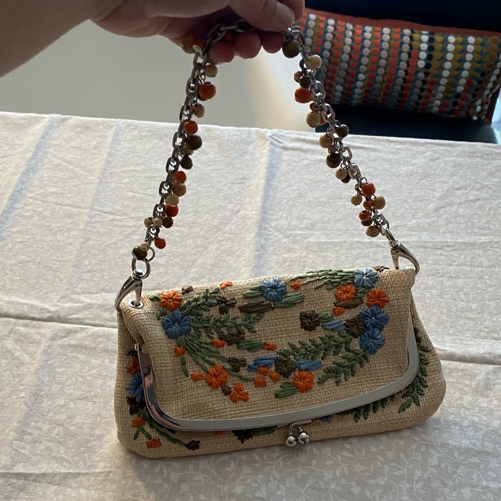 Embroidered Covertible Clutch Purse - Picture 7 of 10